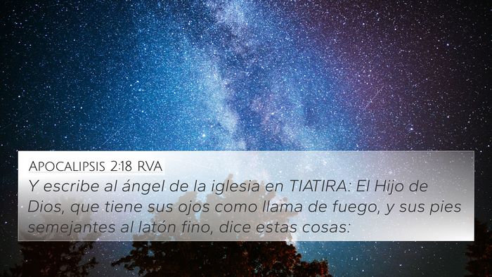 Apocalipsis 2:18 RVA Bible Verse Image