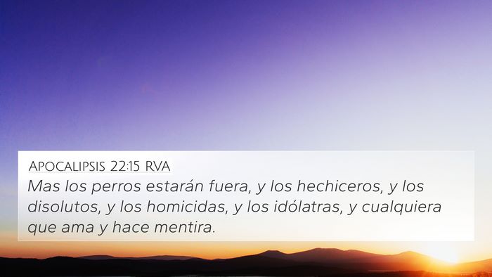 Apocalipsis 22:15 RVA Bible Verse Image