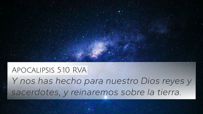 Apocalipsis 5:10 RVA Bible Verse Image