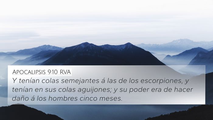 Apocalipsis 9:10 RVA Bible Verse Image