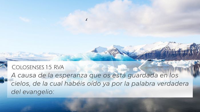 Colosenses 1:5 RVA Bible Verse Image