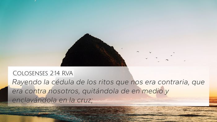 Colosenses 2:14 RVA Bible Verse Image
