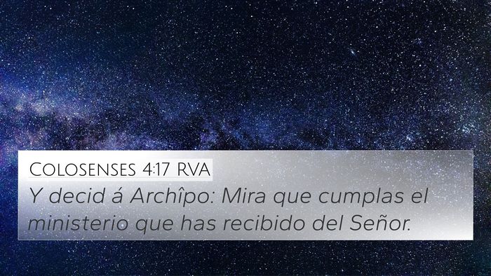 Colosenses 4:17 RVA Bible Verse Image