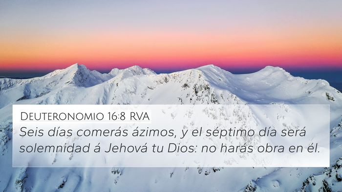 Deuteronomio 16:8 RVA 4K Wallpaper - Seis días comerás ázimos, y el séptimo día - 4K Wallpaper Bible Verse
