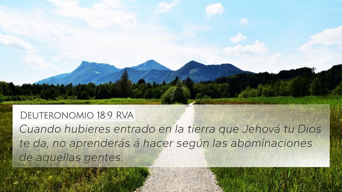 Deuteronomio 18:9 RVA Bible Verse Image