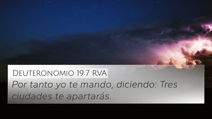 Deuteronomio 19:7 RVA 4K Wallpaper - Por tanto yo te mando, diciendo: Tres ciudades te - 4K Wallpaper Bible Verse