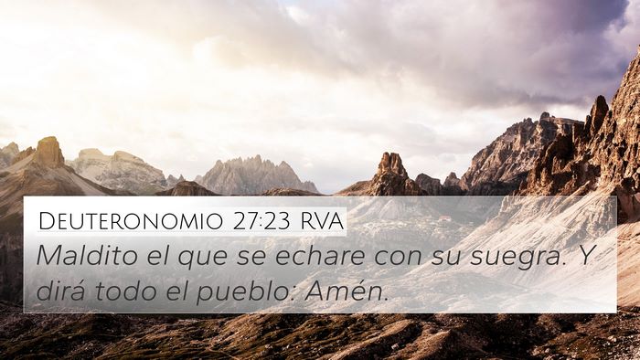 Deuteronomio 27:23 RVA 4K Wallpaper - Maldito el que se echare con su suegra. Y dirá - 4K Wallpaper Bible Verse