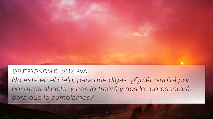 Deuteronomio 30:12 RVA 4K Wallpaper - No está en el cielo, para que digas: ¿Quién - 4K Wallpaper Bible Verse