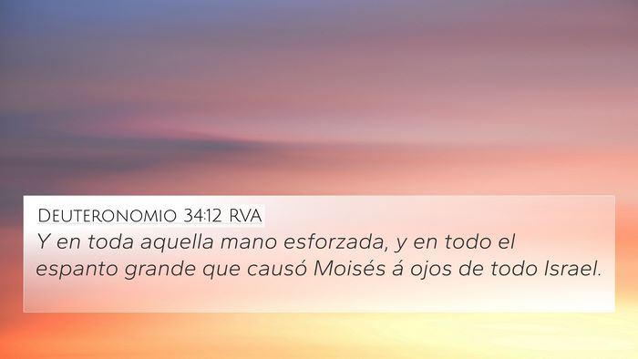Deuteronomio 34:12 RVA Bible Verse Image