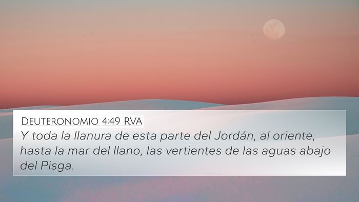Deuteronomio 4:49 RVA Bible Verse Image