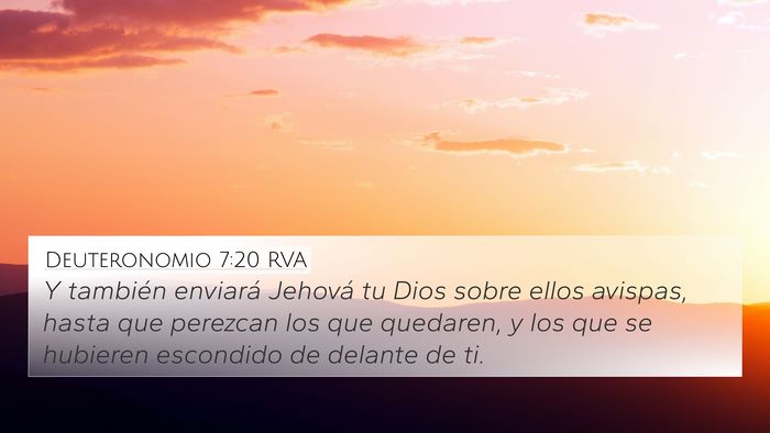 Deuteronomio 7:20 RVA 4K Wallpaper - Y también enviará Jehová tu Dios sobre ellos - 4K Wallpaper Bible Verse