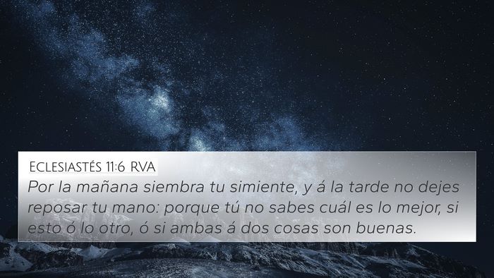 Eclesiastés 11:6 RVA Bible Verse Image
