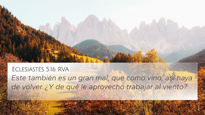 Eclesiastés 5:16 RVA Bible Verse Image