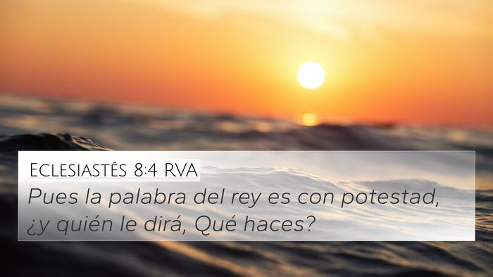 Eclesiastés 8:4 RVA Bible Verse Image