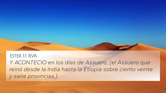 Ester 1:1 RVA 4K Wallpaper - Y ACONTECIO en los días de Assuero, (el Assuero - 4K Wallpaper Bible Verse