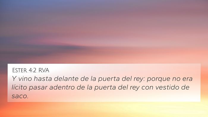 Ester 4:2 RVA Bible Verse Image