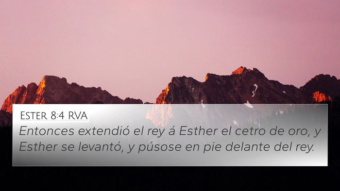 Ester 8:4 RVA Bible Verse Image