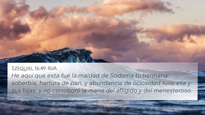 Ezequiel 16:49 RVA Bible Verse Image