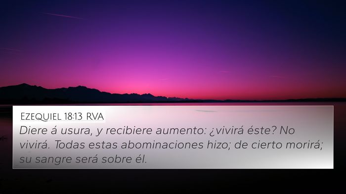 Ezequiel 18:13 RVA Bible Verse Image