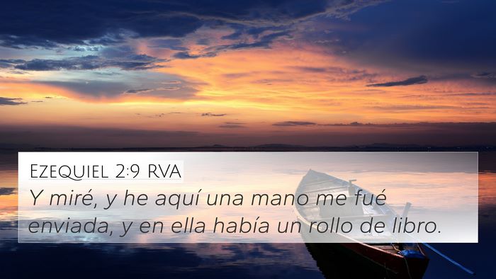Ezequiel 2:9 RVA Bible Verse Image