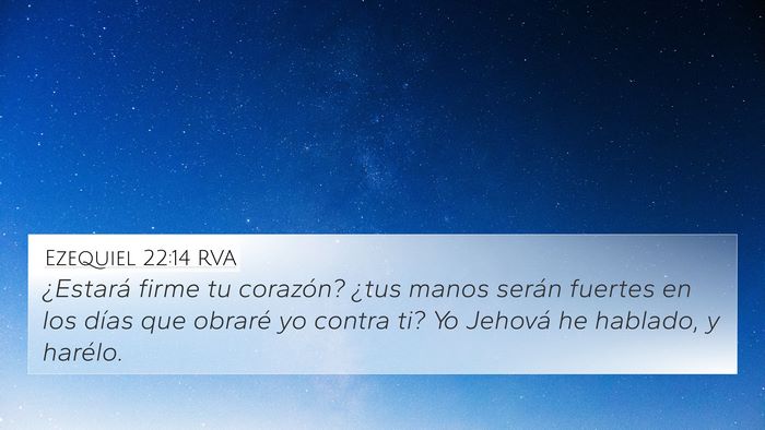 Ezequiel 22:14 RVA Bible Verse Image