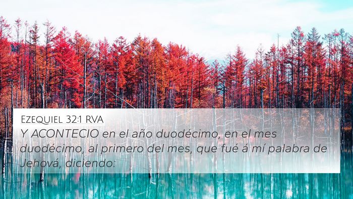 Ezequiel 32:1 RVA Bible Verse Image