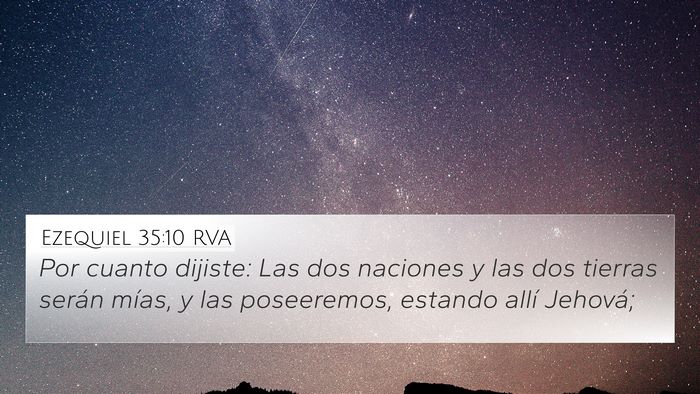 Ezequiel 35:10 RVA Bible Verse Image