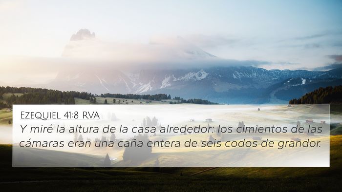 Ezequiel 41:8 RVA Bible Verse Image