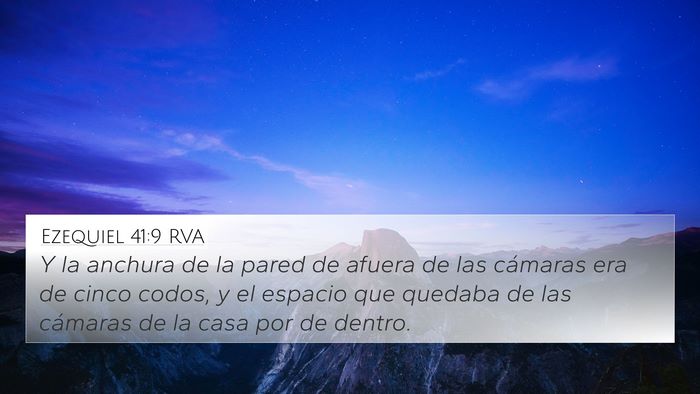 Ezequiel 41:9 RVA Bible Verse Image