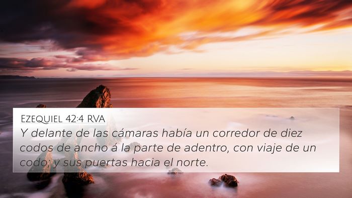 Ezequiel 42:4 RVA Bible Verse Image