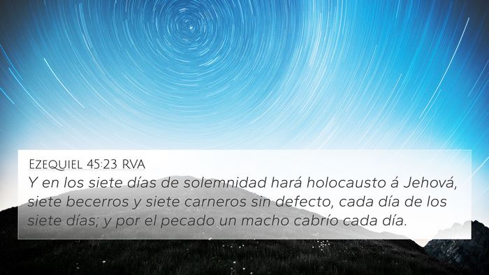 Ezequiel 45:23 RVA Bible Verse Image