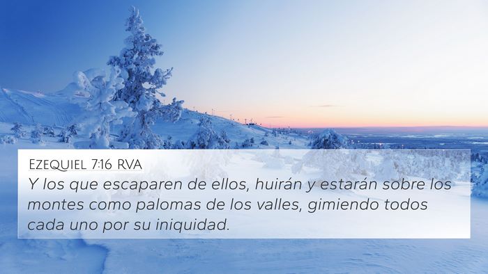 Ezequiel 7:16 RVA Bible Verse Image