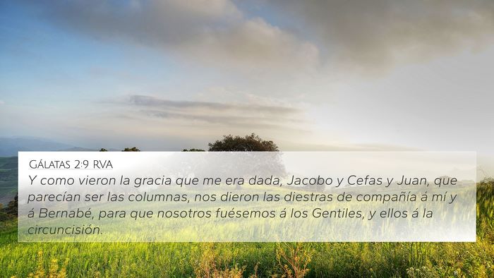 Gálatas 2:9 RVA Bible Verse Image