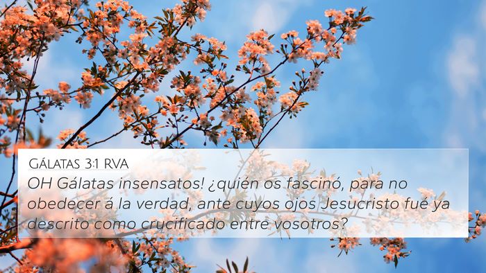 Gálatas 3:1 RVA Bible Verse Image
