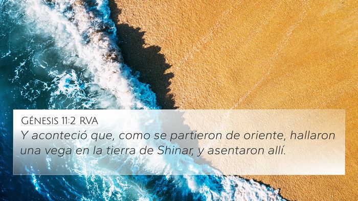 Génesis 11:2 RVA Bible Verse Image