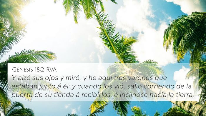 Génesis 18:2 RVA Bible Verse Image