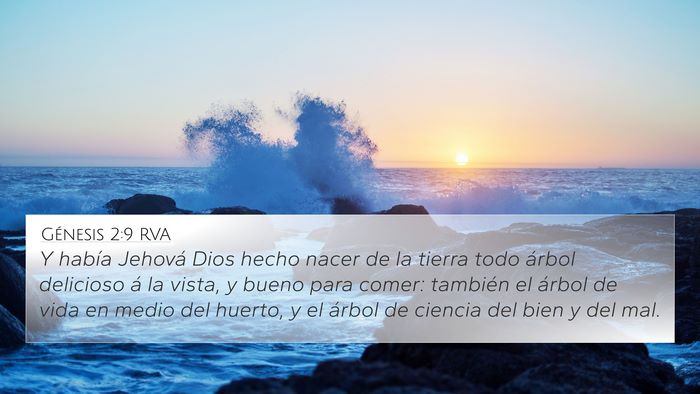 Génesis 2:9 RVA Bible Verse Image