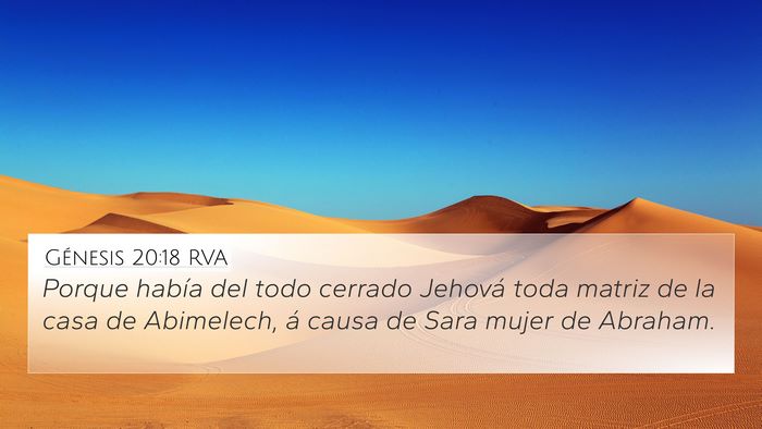 Génesis 20:18 RVA Bible Verse Image