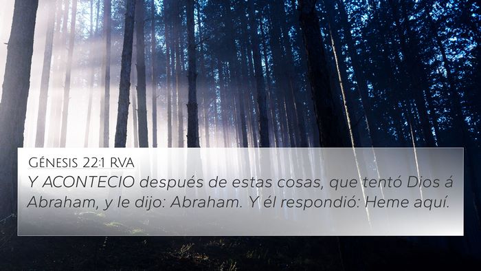 Génesis 22:1 RVA 4K Wallpaper - Y ACONTECIO después de estas cosas, que tentó - 4K Wallpaper Bible Verse