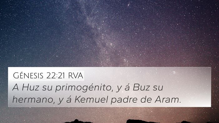 Génesis 22:21 RVA Bible Verse Image