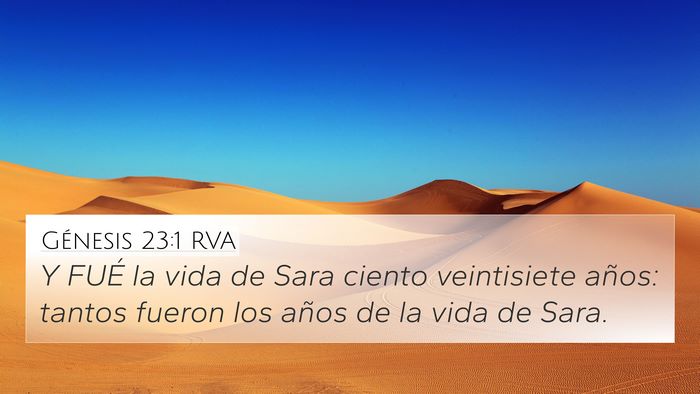 Génesis 23:1 RVA Bible Verse Image