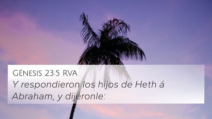 Génesis 23:5 RVA Bible Verse Image