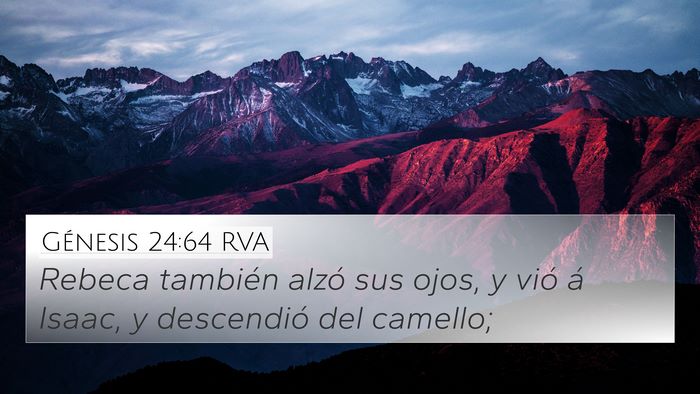 Génesis 24:64 RVA Bible Verse Image