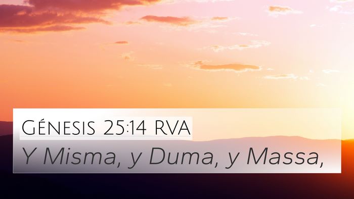 Génesis 25:14 RVA Bible Verse Image
