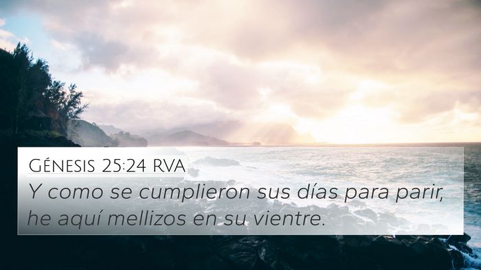 Génesis 25:24 RVA Bible Verse Image