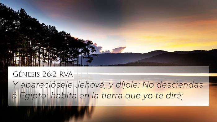 Génesis 26:2 RVA Bible Verse Image