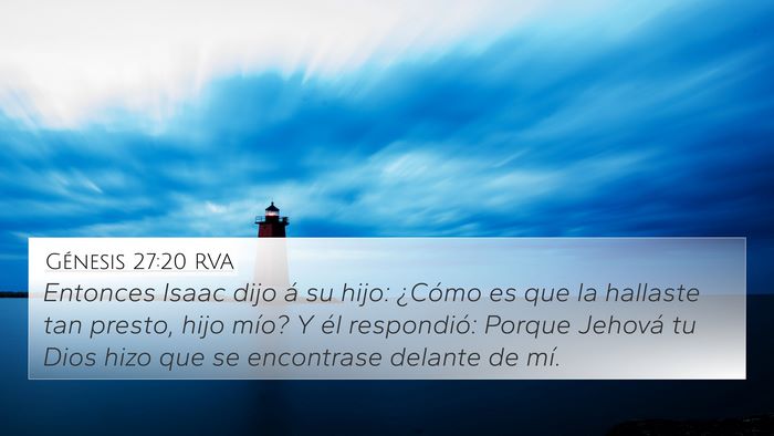 Génesis 27:20 RVA Bible Verse Image