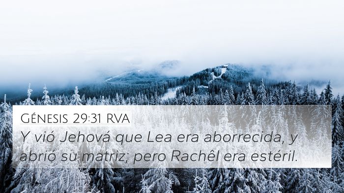 Génesis 29:31 RVA Bible Verse Image