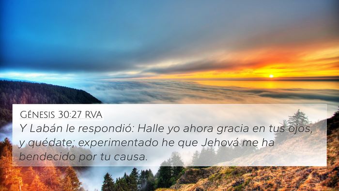 Génesis 30:27 RVA Bible Verse Image