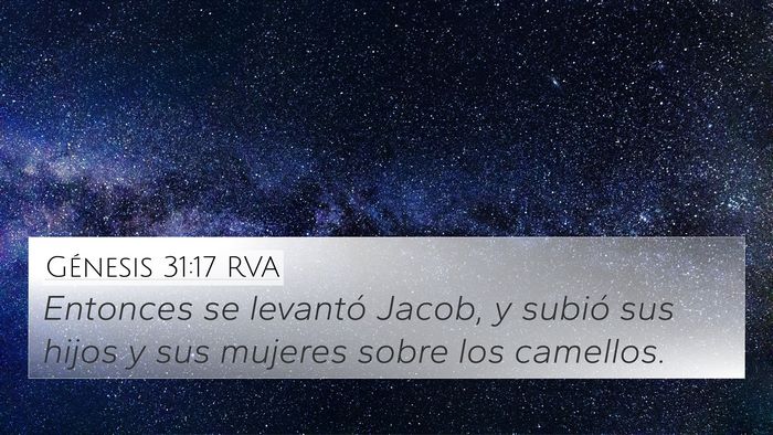 Génesis 31:17 RVA Bible Verse Image